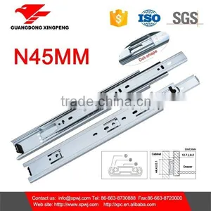 45MM Hardware Furniture Slide 3 Fold Full Extention 4 Balls Lever Release Stainless Steel Drawer Slide thumbnail-1