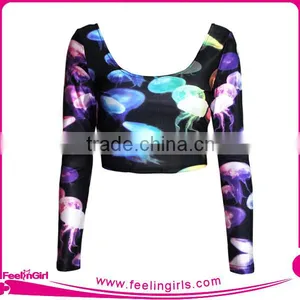 Hot Factory Price Cheap Wholesale Blank Plain Crop Tops Quality Choice thumbnail-4