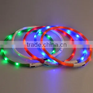 Newest USB Rechargeable Led Dog Pet Flashing Collar Light Up Chargeable Night Safety Necklace Free Size Six Colors Convinient thumbnail-4