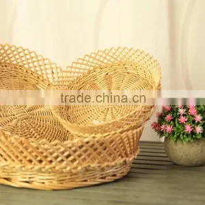 Natural Wicker Basket for Fruit and Bread Home Storage Baskets Hamper Basket thumbnail-1