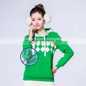 2015 Custom Lady's Fashion Pullover Fleece Printed Sweatshirts Hoodies thumbnail-3