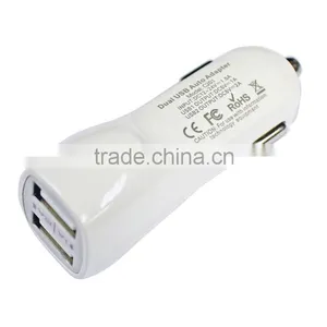 Dual Port Design 1A / 2A Output 10W 2-port USB Car Charger Adaptor Designed for Iphones and Andriod Phones thumbnail-3