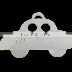 White Car Natural Freshwater Shell Pendants thumbnail-1