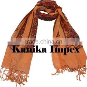 Abstraction Print Wool Scarf thumbnail-1