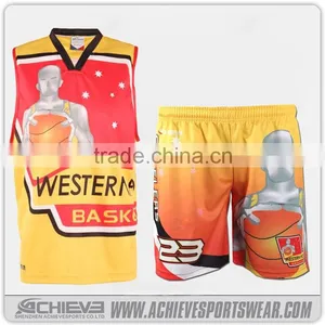 Mens Polyester Sports Shorts, Cheap Reversible Basketball Uniforms thumbnail-1