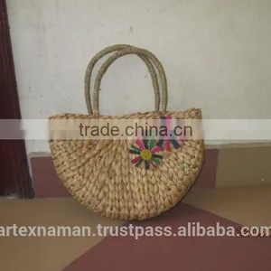 Eco-friendly Beach Bag, Water Hyacinth Handbag From Vietnam With Good Price thumbnail-2