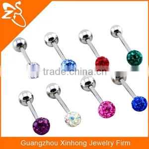 2016 Surgical Steel Barbell Tongue Ring Body Jewelry With Natural Stone thumbnail-4
