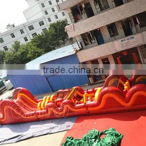 2016 New Dragon Giant Obstacle Course 3 Parts Inflatable Detached Obstacle Course for Sale thumbnail-1
