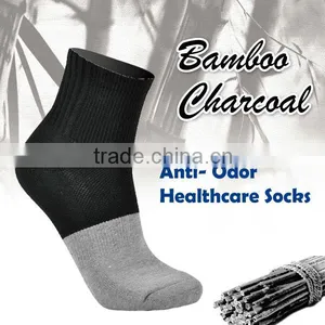 (T02001) Men Bamboo Charcoal Terry Ankle Socks thumbnail-1