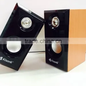 New Solid Wood Wooden Subwoofer Speakers Laptop Speakers Small Stereo USB Speaker thumbnail-4