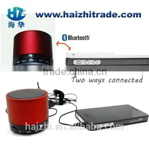 2015&2014 Top Sale Portable Bluetooth Mini Speaker With Led Light Usb Charger and FM Radio Support sd Card thumbnail-1