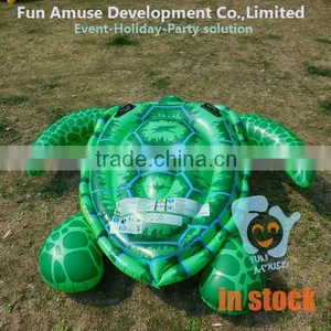 PVC Factory Price Turtle Design Animal Pool Float Inflatable Donut thumbnail-1