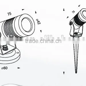 201611W Silver Outdoor Decorative Landscape Lighting 110v Landscape Lighting thumbnail-2