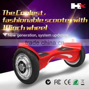 HX 10 Inch Self Balancing Mini Electric Scooter 2 Wheel Stand up Electric Scooter With Bluetooth thumbnail-3
