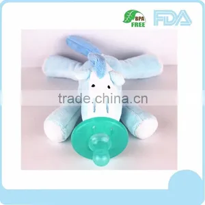 Safety Funny Baby Plush Toy Pacifier With Plush Toy thumbnail-2