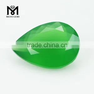 New Arrival Faceted Pear Cut 10 x 14 Loose Gems Green Jade thumbnail-1
