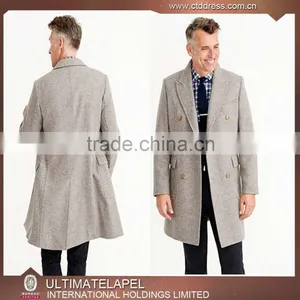 Hot Style Double Breasted Two Patch Pockets Japanese Long Coat Men thumbnail-1