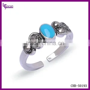 Fashion Jewelry Yiwu Factory Beautiful Turquoise Gem Men Ring thumbnail-1