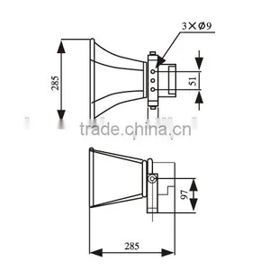 YH300T 30W ABS Horn With/without Transformer Hot Sale Out Door Horn Speaker thumbnail-3