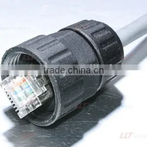 IP67 Waterproof RJ45 Plug and Socket Attached With CAT 5E Cable thumbnail-3