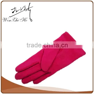 Girl's Winter Cute Butterfly Decorated Pink Gloves thumbnail-2