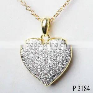 Fashion Jewelry Pendant of Heart Shape With Crystal thumbnail-1