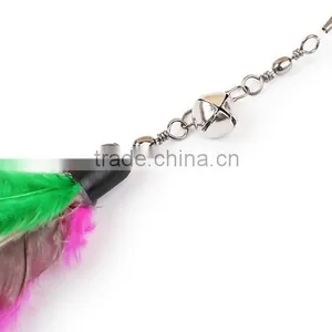 QQPet Telescoping Fishing Rod Spin Feather Cat Wand Cat Teaser Toys thumbnail-3