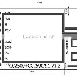 Low Cost RF Module CC2500 PA 2.4G Power Amplifier Wireless Module by TI's Chip thumbnail-3