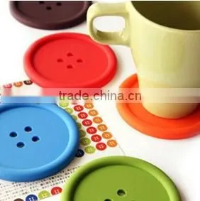 Fancy Silicone Cute Button Coasters Cup Mat thumbnail-3