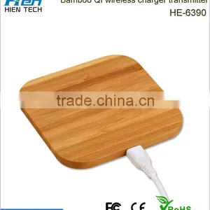 Qi Universal Natural Wood Desktop Table Wireless Charger for Smart Phones thumbnail-5