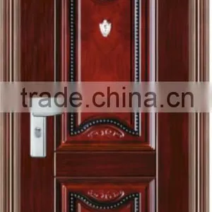 Laminate Steel Security Door Fill With Honeycomb Paper Exterior Fancy Steel Door thumbnail-2