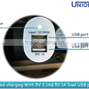High Quality Cheap Price OEM/ODM Manufacture Universal Portable 5v 1a Dual Usb Wireless Car Charger thumbnail-5
