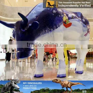 My Dino-C046 Handmade Animated Life-size Fiberglass Cow Model thumbnail-5