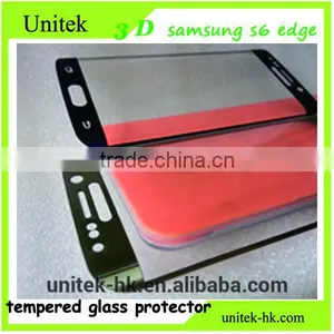 Full Cover Orginal Color Gold Tempered Glass Screen Protector for s6 Edge 3d Samsung Galaxy Curved With 9 Hardness thumbnail-3