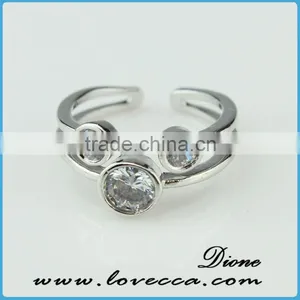 Vogue Jewellery! 18k White Gold Filled Sweet Heart White Sapphire Ring Sz5-Sz9 thumbnail-1
