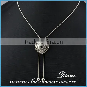 Greece Women Simple Design Wholesale Fashion Jewelry Necklace With Snap Button Pendant thumbnail-6