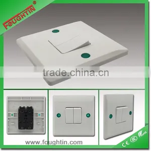 2 GANG 1 WAY SWITCH 10A 250V UK1303 GREEN COVER thumbnail-1