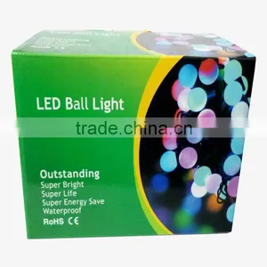 100L LED Green String Ball Light With Ball Outdoor Use Led Christmas Lights for Christmas Decor,street Lights in Zhongshan thumbnail-6