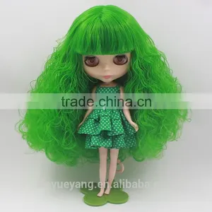 Hot Sales Shag Afro Curly Bright Green Neo Blythe Doll Wigs thumbnail-3