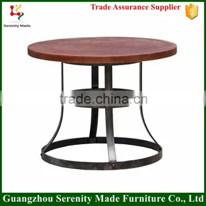 2016 Hot Sale Round Top Modern Design Wooden Coffee Table thumbnail-1