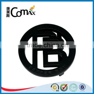 Round Hollow PB Logo Matt Black Metal Belt Buckle thumbnail-1
