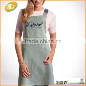 Linen Fabric Embroidery Womens Aprons thumbnail-1