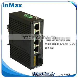1 Fiber Port and 4 RJ45 Port Industrial Industrial Fiber Optic Network Ethernet Switch I305A thumbnail-1