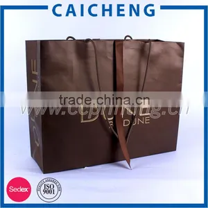 Cheap Brown Kraft Paper Shoe Bags With Handles thumbnail-6