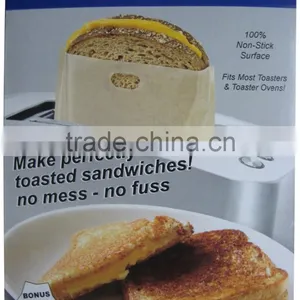 Toastabags Reusable Non-Stick Sandwich/Snack "In Toaster" Grilling Bags, 2 Pack thumbnail-1