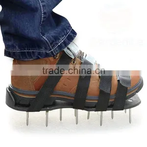Lawn Aerator Shoes - 4 Adjustable Straps With Metal Buckles thumbnail-1