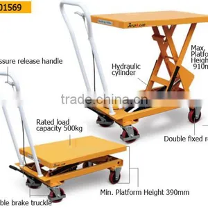 Economical Portable Mobile Foot Lifting Scissor Aerial Lift Table thumbnail-4