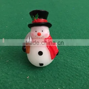 X'mas Yellow Flicking Led Candle Snowman Real Wax Candle Christmas Decoritive Snowman Candle Led Flameless Flicking Led Candle thumbnail-1