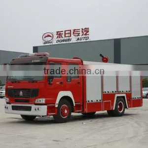 Dongfeng Tianjin 6 Cbm Water Tanker Fire Fighting Truck With Fire Fighting Guns thumbnail-2