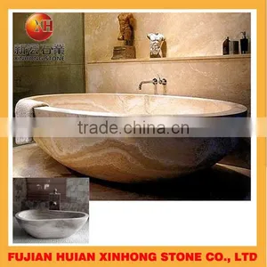 Roumd Large Stone Bathtub With Top Quality for Bathroom Use thumbnail-3